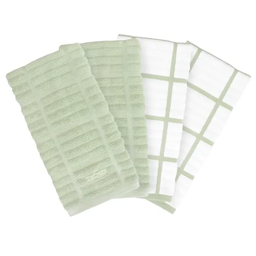 Innovative Solid Coordinate Kitchen Towels 4 Count Sophisticated