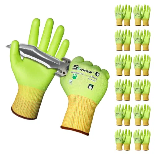 Fine 12 Pairs ANSI A6 Cut Resistant Gloves 12 Count Refined