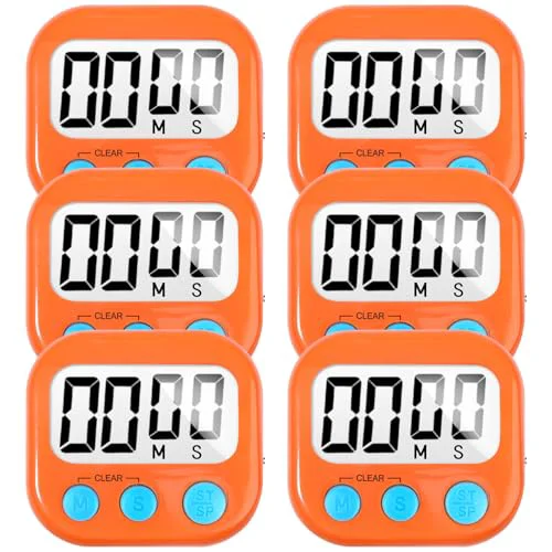 High-End Digital Kitchen Timers for Cooking 6 Count Luxury