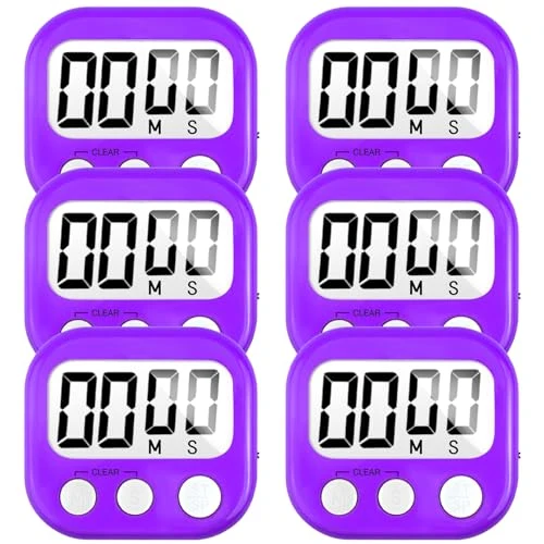 Carefully Designed Digital Kitchen Timers for Cooking 6 Count Artisan
