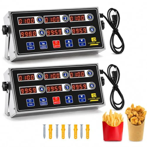 Consistent 2 Pack Commercial Digital Kitchen Timer for Cooking 2 Count Verified