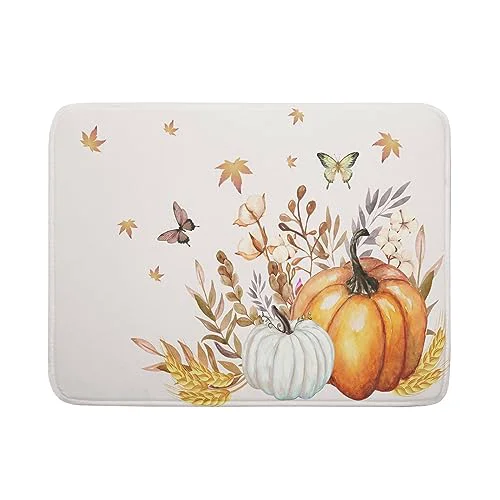 Casual Fall Pumpkin Maple Dish Drying Mat for Kitchen Counter Professional