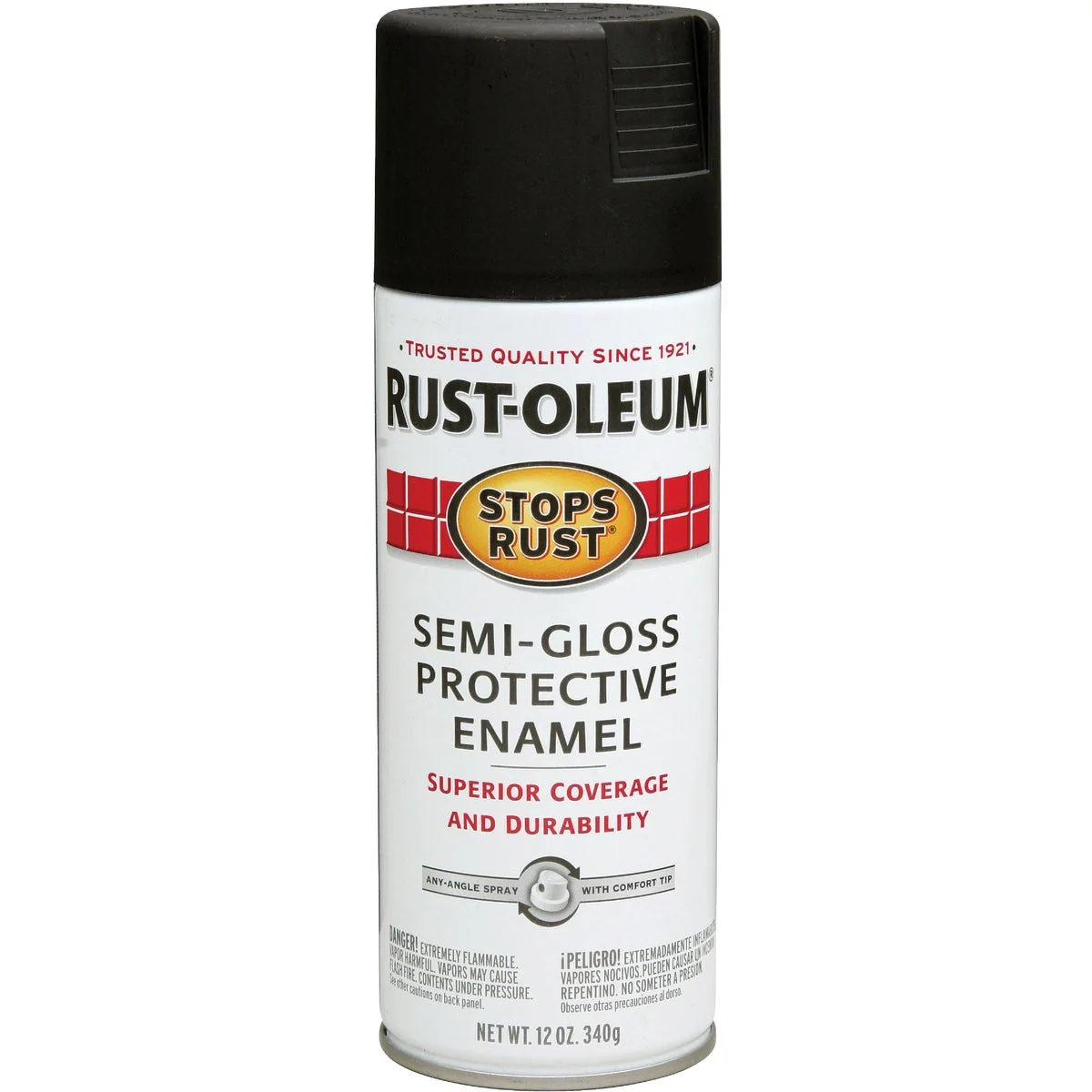 Stylish Rust-Oleum Stops Rust Semi-Gloss Black 12 Oz. Anti-Rust Spray Paint Safe