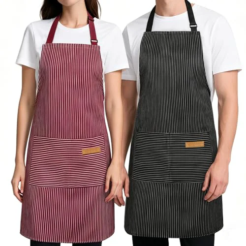 Modern 2 Pack Kitchen Cooking Aprons 2 Count Effective