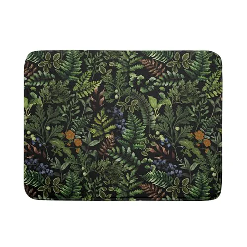 Environmentally Friendly Black Sage Green Plant Dish Drying Mat for Kitchen Counter Top-Quality