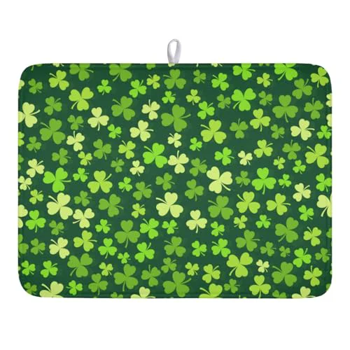 Trusted St. Patrick's Day Dish Drying Mat for Kitchen Counter Comfortable