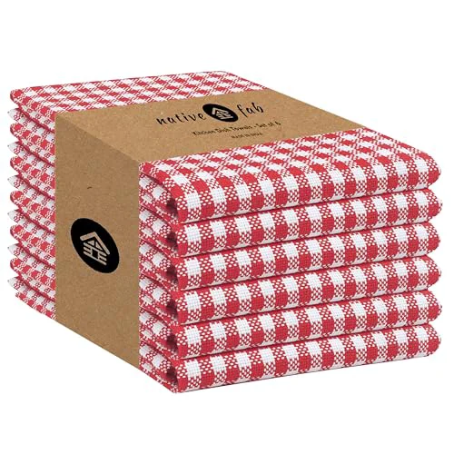 Genuine 6 Pack Kitchen Towel with Hanging Loop 16x26 inches 6 Count Secure