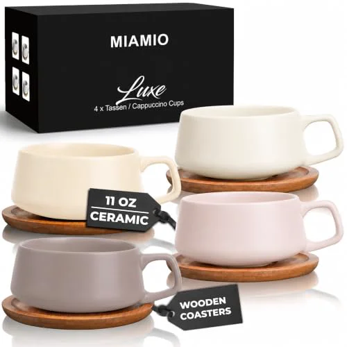 Enhanced Cappuccino Cup Set of 4 Casual