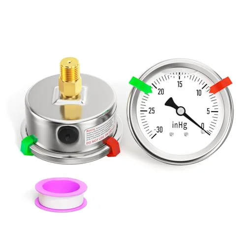 Proven 30 0PSI Stainless Steel Liquid Filled Pressure Gauge High-End