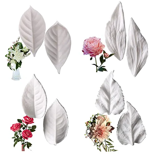 Safe 8Pcs Sugar Paste Leaf Veiners Fontant Mold Fondant Silicone Leaf Rose 8 Count Outstanding