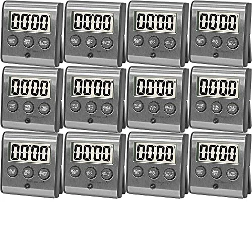 Natural Elegant Digital Kitchen Timer Stainless Steel Verified