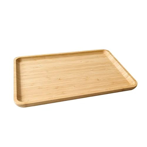 Safe Bamboo Serving Tray Wooden Rectangle Dinner Food Bed Lab Tray Small Consistent