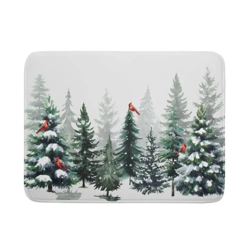 Reliable Green Pine Tree Forest Dish Drying Mat for Kitchen Counter Genuine