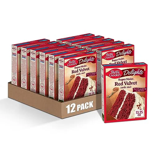 Genuine Delights Super Moist Red Velvet Cake Mix 159 Ounce Professional