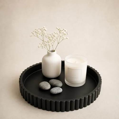 Classic 11 Inch Concrete Round Tray Home Decor for Coffee Table Decor Proven
