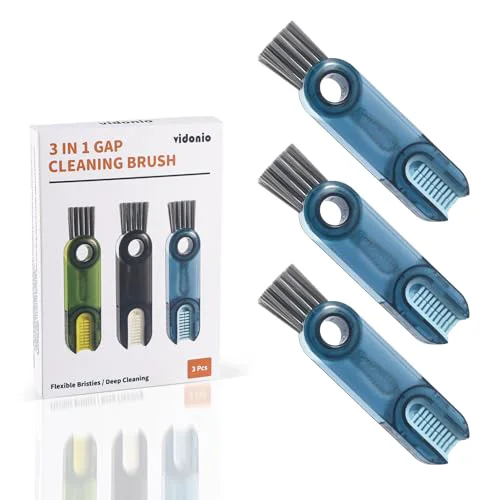 Stylish 3 in 1 Cup Lid Gap Cleaning Brush Set Premium