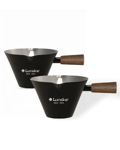 Detailed 4oz Metal Espresso Shot Cups with Wooden Handle High-Quality