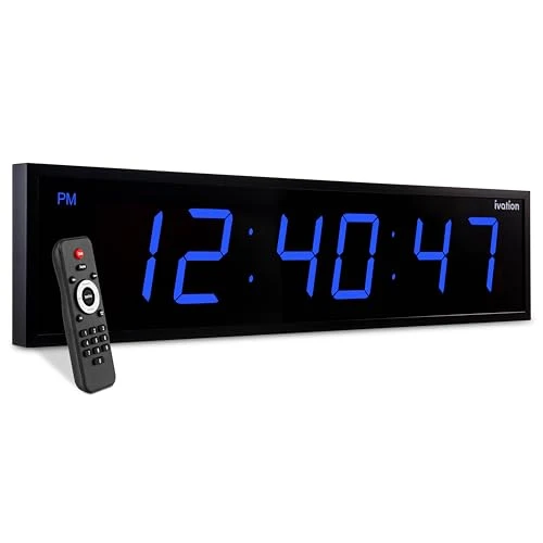 Official Oversized Digital Wall Clock with Large LED Display Timer Easy-to-Use