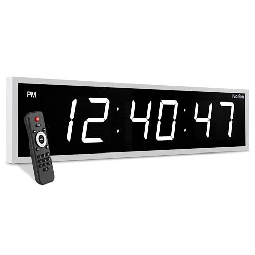 Soft Oversized Digital Wall Clock with Large LED Display Timer Elite
