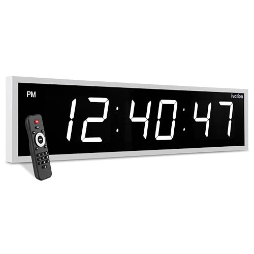 Convenient Oversized Digital Wall Clock with Large LED Display Timer Elegant