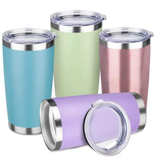 Responsible 4 Pack 20oz Stainless Steel Travel Coffee Tumbler Advanced