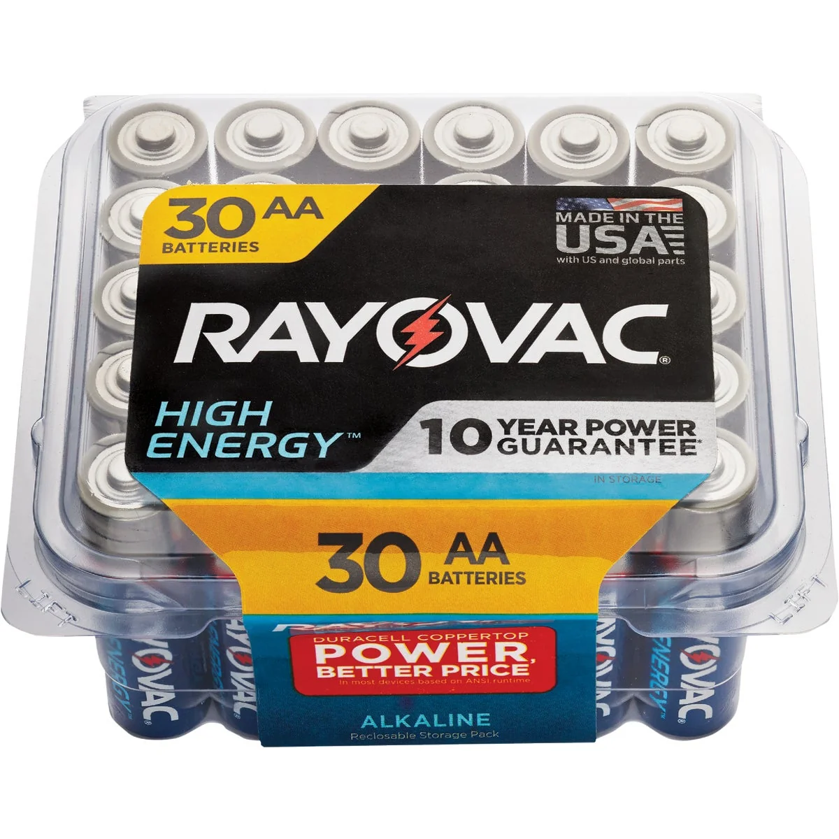 Outstanding Rayovac High Energy AA Alkaline Battery 30-Pack Practical