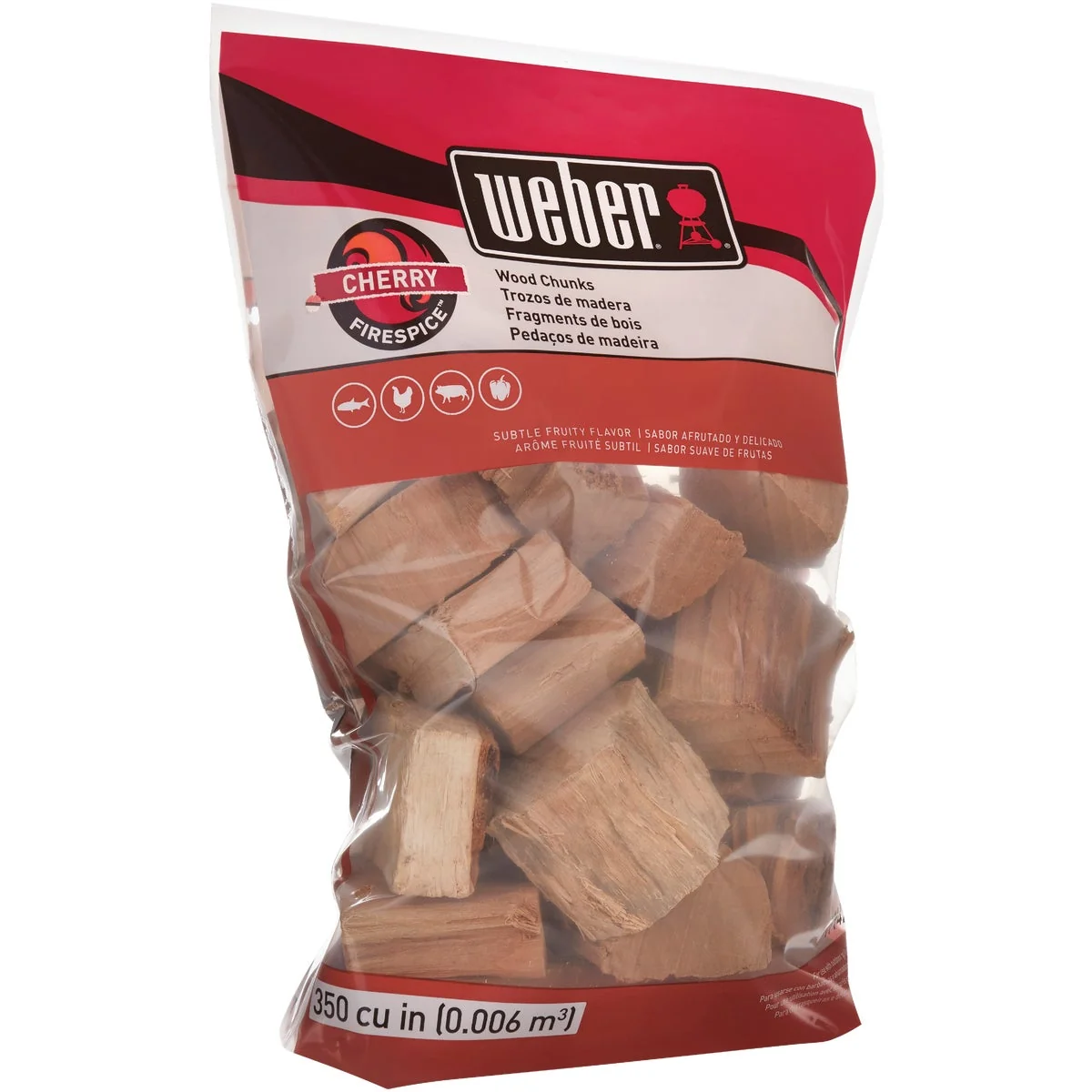 Proven Weber FireSpice 350 Cu. In. Cherry Smoking Chunks Next-Generation