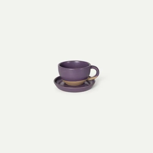 Crafted Mora Ceramic Latte Art Mug With Saucer 22 Count Pure
