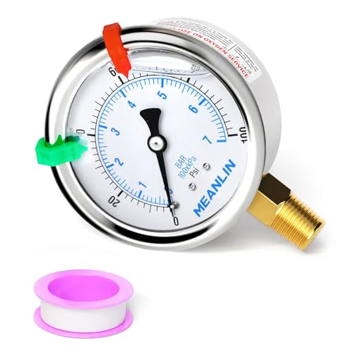 Secure 0 100Psi Liquid Filled Pressure Gauge 1 Dependable