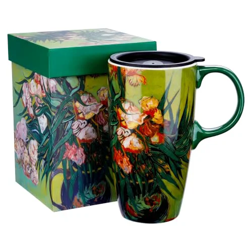 Soft 17oz Ceramic Coffee Mug with Lid Official
