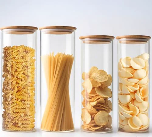 Smooth 66 oz Glass Food Storage Jars with Airtight Lids Certified