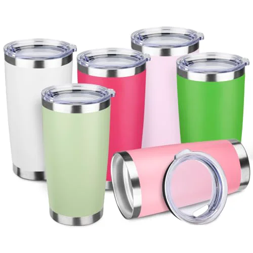 Relaxed 6 Pack 20oz Stainless Steel Travel Coffee Tumbler Original Design