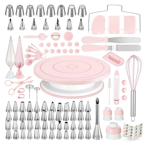 Premium Material 158 Cake Decorating Kit Baking Supplies Tools for Beginners Pros 158 Count Original Design
