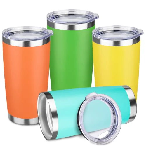 Responsible 4 Pack 20oz Stainless Steel Travel Coffee Tumbler Genuine
