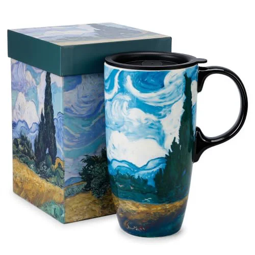 Flexible 17oz Ceramic Travel Mug with Lid Practical