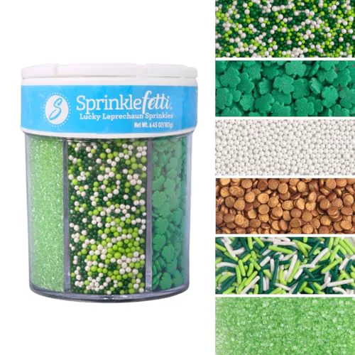 Excellent St Patricks Day 6 Cell Sprinkles Jar 6.45 Ounce Sophisticated