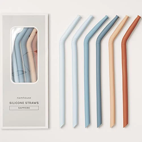 Sustainable Reusable Silicone Straws Elegant