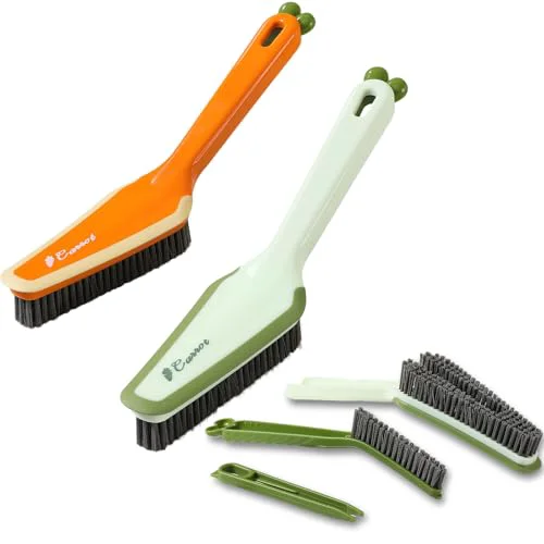 Minimalist 3-in-1 Detail Cleaning Brush Crevice Grout Brush 2PCS 2 Count Organic