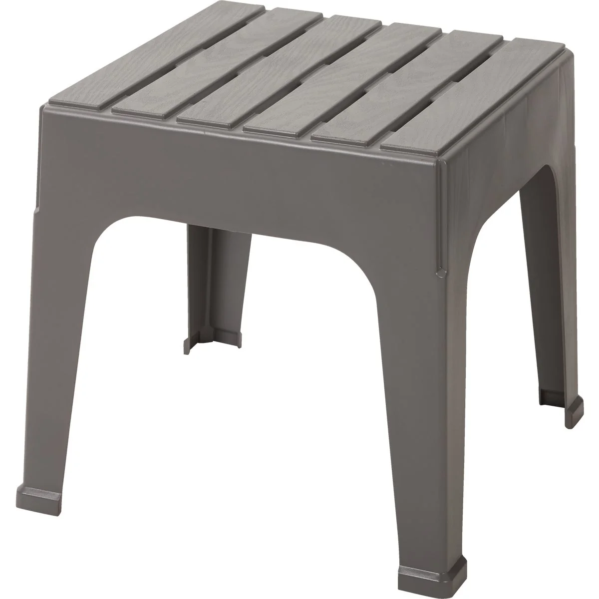 Prestigious Adams Big Easy Gray 18.9 In. Square Resin Stackable Side Table Artisan