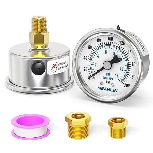 Functional 0 200Psi Dry Pressure Gauge Stainless Steel 1 Certified
