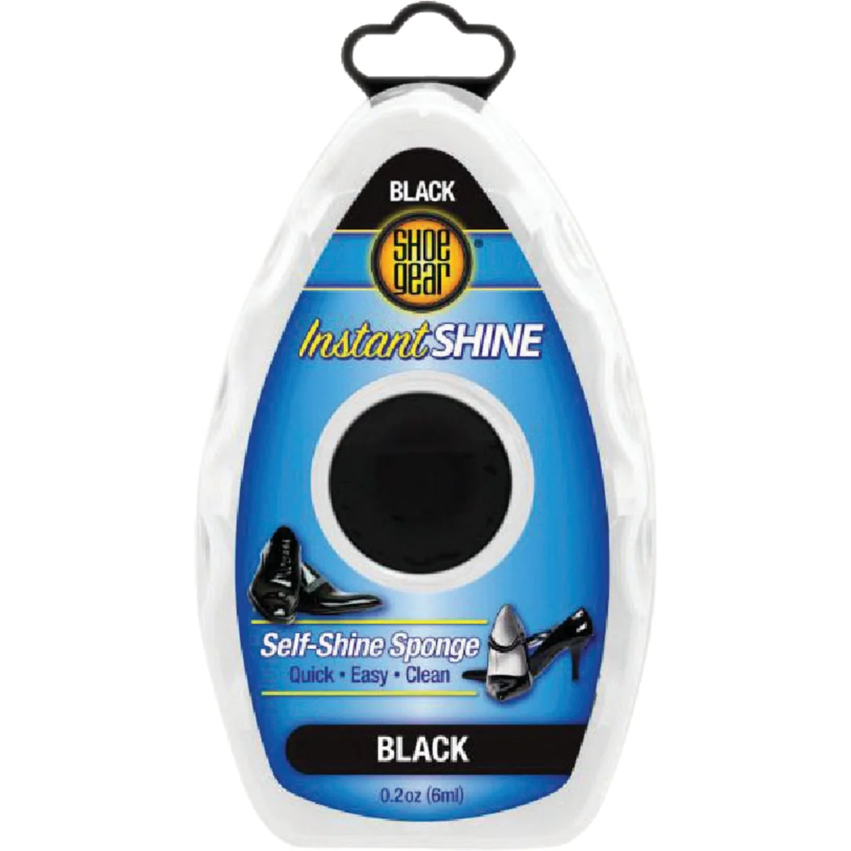 Solid Shoe Gear Black Leather or Vinyl Shine Sponge Fast
