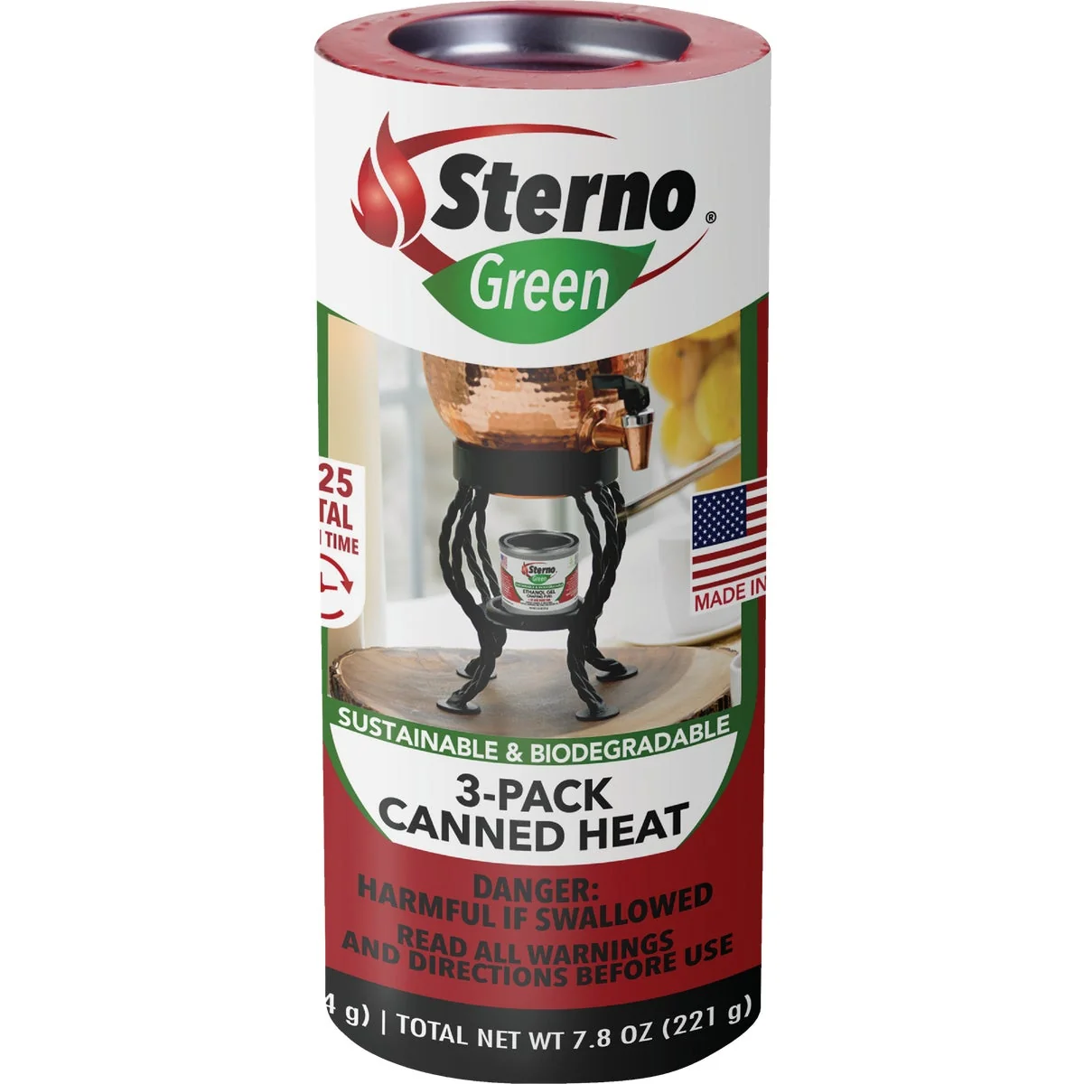 Specialty Sterno Canned Heat 2.6 Oz. Gel Canned Cooking Fuel 3-Pack Breathable