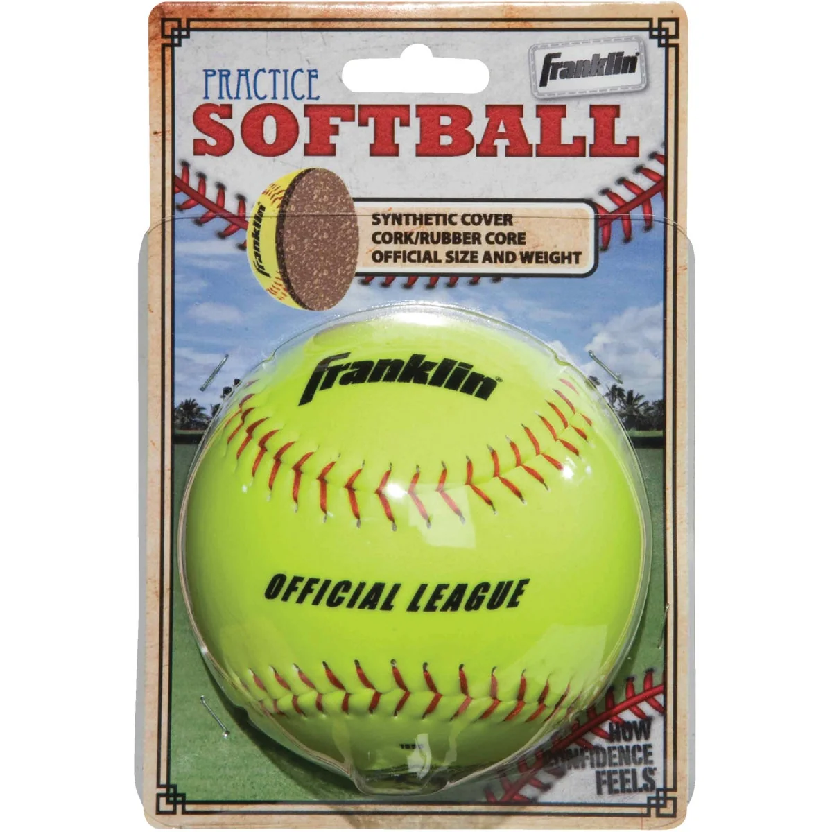 Premium Material Franklin White Synthetic Softball Optimized