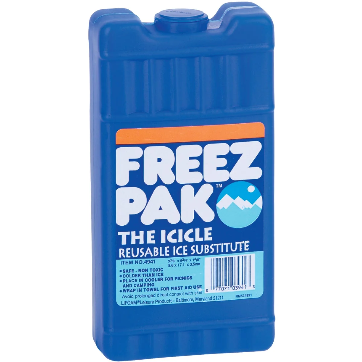 Minimalist Lifoam z Pak 16 Oz. Blue Cooler Ice Pack Eco-Friendly