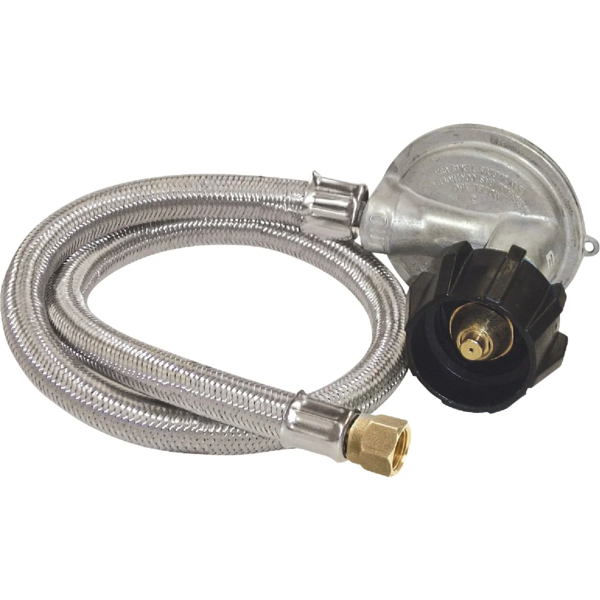 Sustainable Bayou Classic 36 In. Stainless Steel Low Pressure LP Hose Preset Regulator Safe
