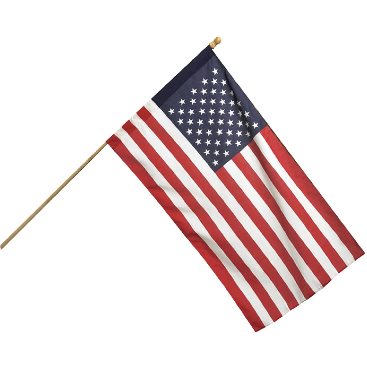 Fine Valley Forge 2.5 Ft. x 4 Ft. Polycotton American Flag 5 Ft. Pole Kit Easy-to-Use