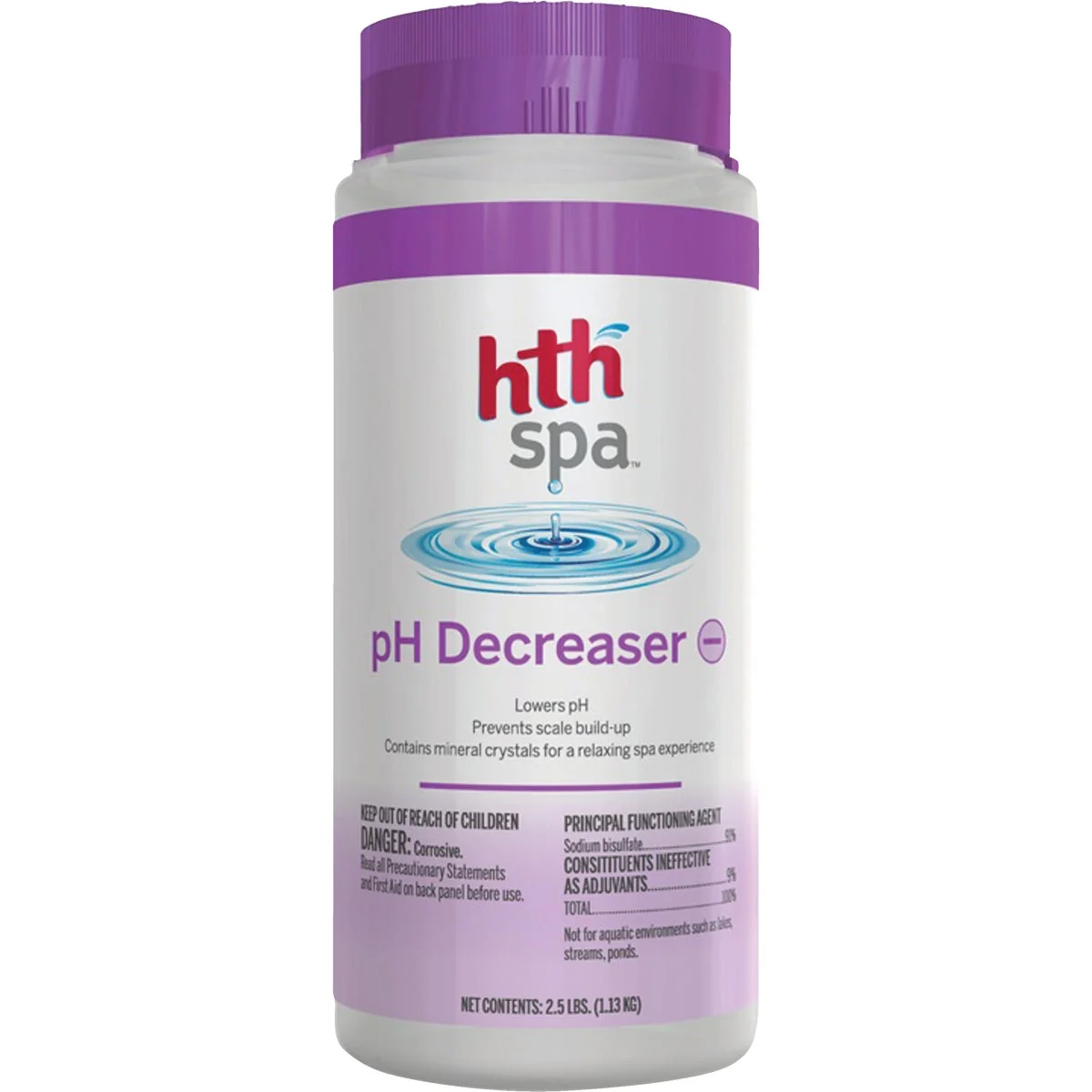 Effective HTH Spa 2 Lb. pH Balancer Decreaser Crystal Fast