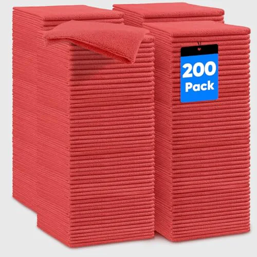 Reusable Microfiber Cleaning Cloth 200 PK 200 Count Verified
