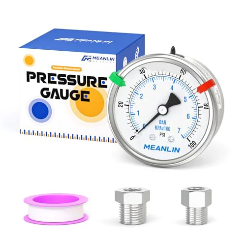 Fashionable 0 100Psi Stainless Steel Liquid Filled Pressure Gauge 2.5 FACE DIAL 1 Specialty