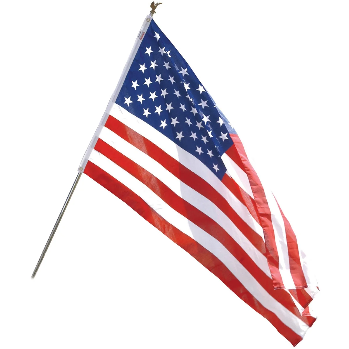 Certified Valley Forge 3 Ft. x 5 Ft. Polycotton American Flag 6 Ft. Pole Kit Exceptional